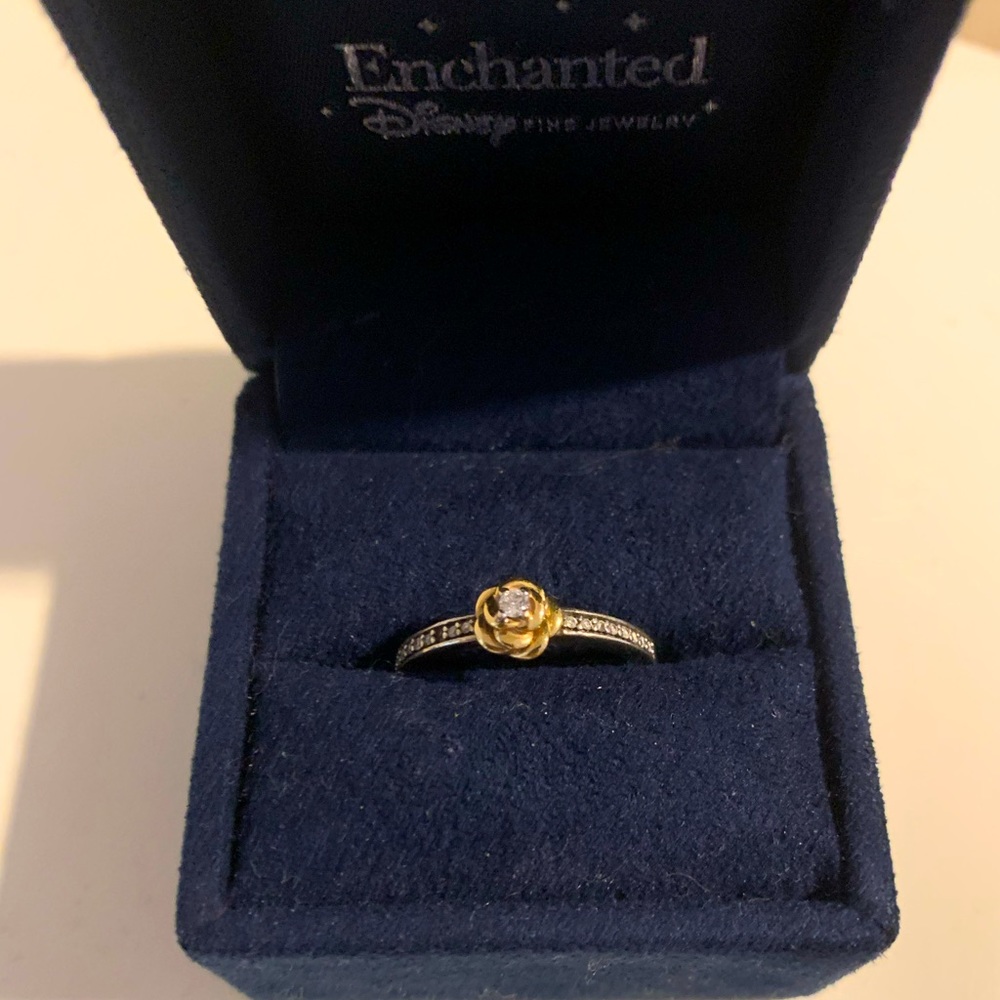 Enchanted Disney Belle Cubic Zirconia Rose Ring